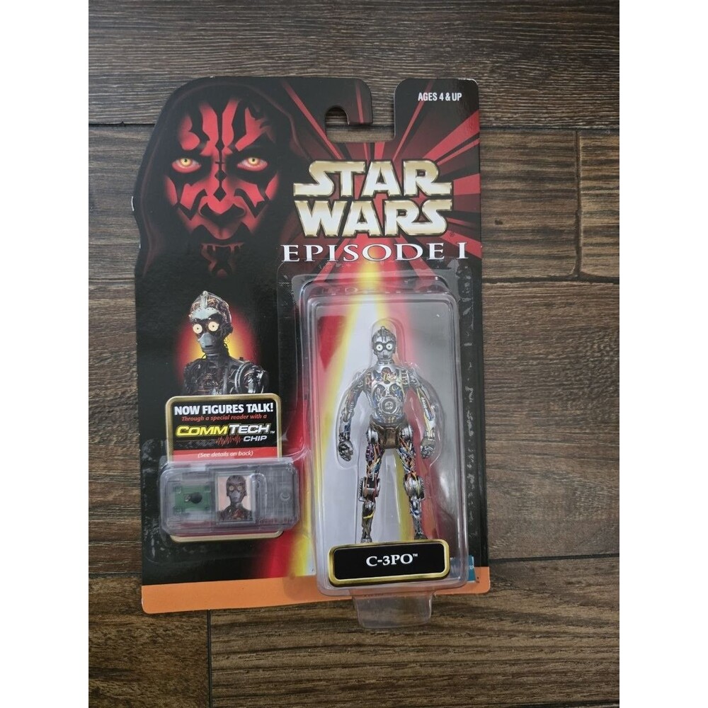 Star Wars Episode I C-3PO CommTech Chip 1998 Hasbro Action Figure MOC